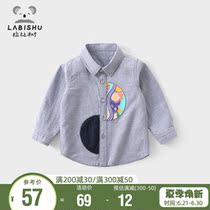 Rabbi Tree Children Dress Children Long Sleeve Shirt Boy Casual Jersey 2021 Spring Autumn New Baby Cartoon Handsome blouses