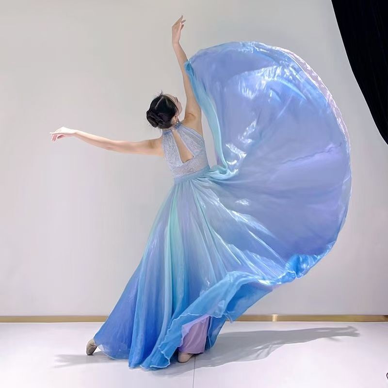 Evening Breeze on the River, Gradient Dance, Classical Dance, Large Swing Skirt, Elegant and Ethereal Long Skirt, Stage Performance, Travel Photography Evening Breeze on the River, Gradient Dance, Classical Dance, Large Swing Skirt, Elegant and Ethereal Long Skirt, Stage Performance, Travel Photography