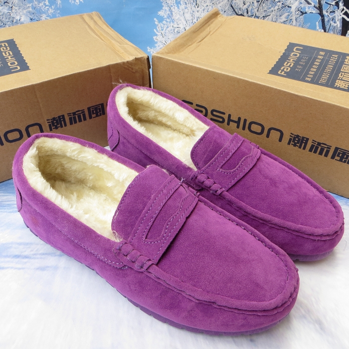 2018 thiết kế viền mới mùa thu đông đậu giày ấm giày nữ thấp để giúp giày cotton đậu đen giày lười giày giày sandal nữ