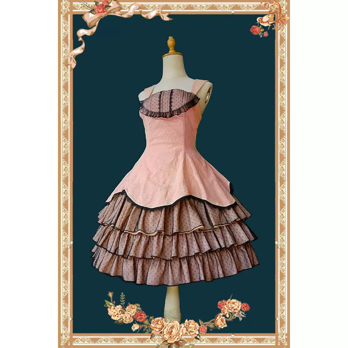 Костюм Autumn платье в стиле Lolita, slim fit, (Physicals)