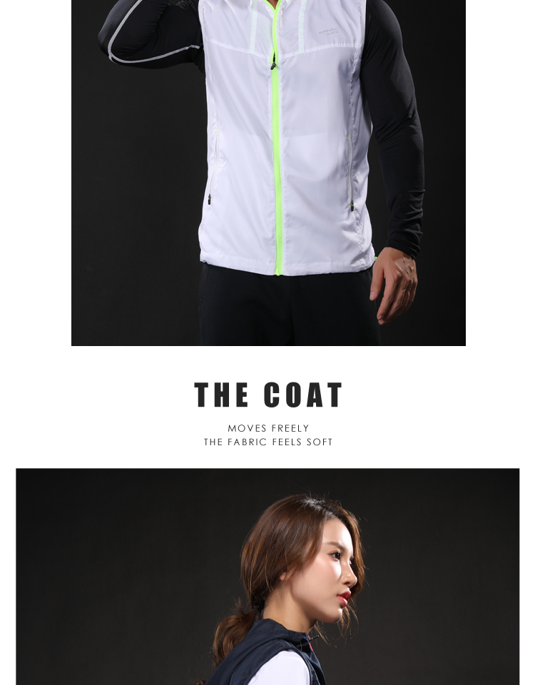 Hướng dẫn chạy P310 Lớp đơn với mui xe chạy vest cho nam giới và phụ nữ với cùng một đoạn khô và windproof breathable áo khoác the thao nam adidas
