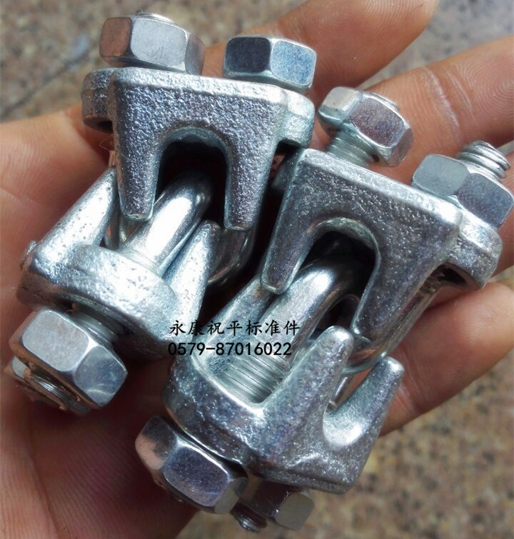 Wire rope clamping head M10 collet U type clip galvanized rope Wire Rope steel wire rope buckle Zhead lock catch 10MM