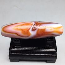 Natural silk wrapped old agate size 57 6x16 3mm material agate chalcedony antique old object