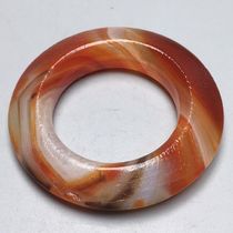 Natural silk wrapped old agate ring size 11 4x9 1mm material agate chalcedony antique old object