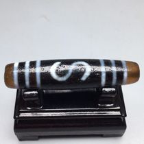 Tibetan high oil coated calcified horseshoe pattern old dzi beads size 54 0x12 4mm material old object