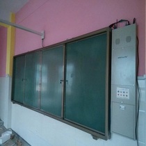 Sliding large blackboard multimedia projection teaching all-in-one machine with office green board blackboard school whiteboard can be customized