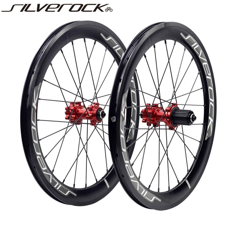 SILVEROCK aluminum alloy wheel set 20 inch 406 451 folding car wheel wheel road disc brake C clamp V brake