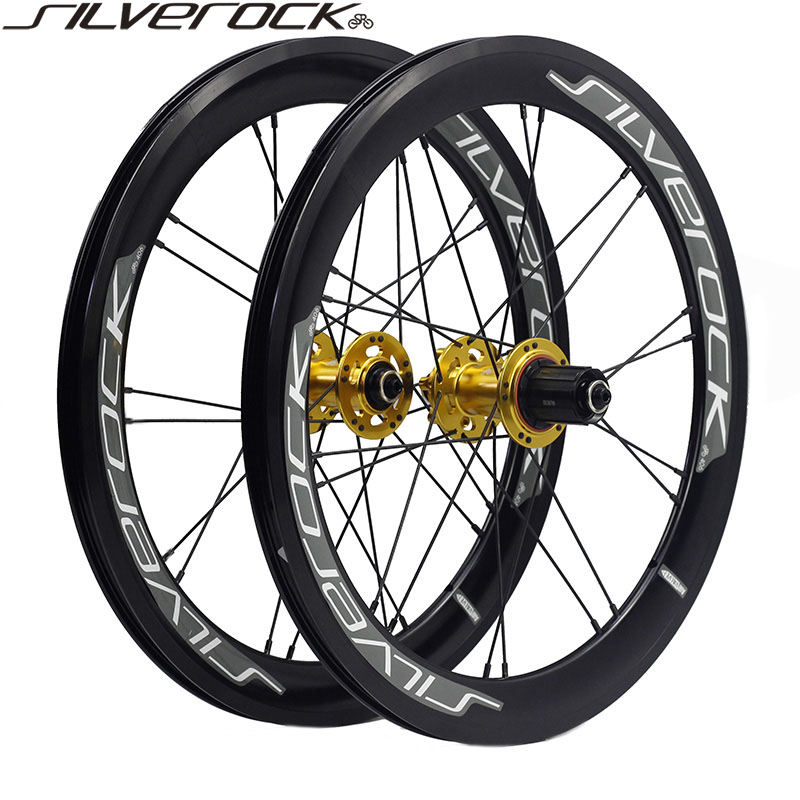 SILVEROCK Aluminum 20 inch 406 451 Wheel Group Astral Circle Road Folding Bicycle Wheel Pack Disc Brake C Clip