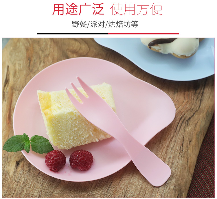 Thả hình dùng một lần dao kéo dao dao kéo đĩa kết hợp nhựa bữa ăn tấm bánh sinh nhật tráng miệng bộ đồ ăn 5 phần ăn đĩa giấy