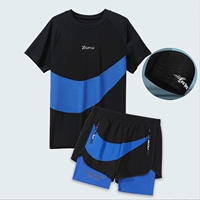 Синий комплект, плавательная шапочка