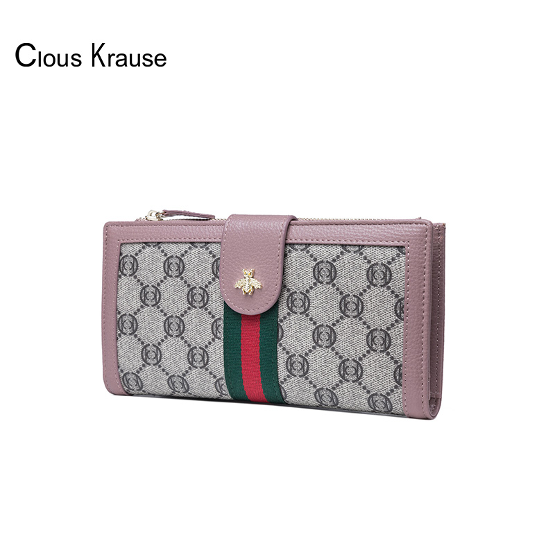 Clous Krause 2020 mới phụ nữ ví dài của Hàn Quốc phiên bản đơn giản của Vintage in đa chức năng tiền kẹp thủy triều đơn giản