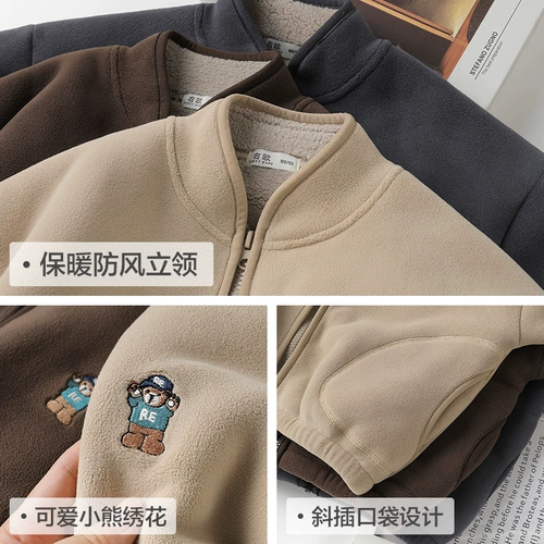 Утепленная бархатная демисезонная куртка для мальчиков, детский бархатный зимний пуховик, детская одежда, 1 лет