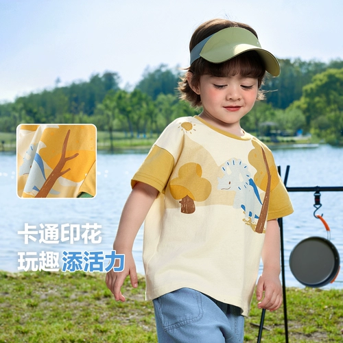 Хлопковая футболка для мальчиков, летняя детская летняя одежда, детская одежда