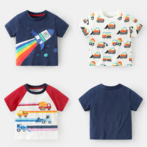 Boy short sleeve T-shirt summer dress summer new childrens baby boy blouse half sleeve 1 year old 3 tide U12738
