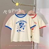 Мультяшная детская тонкая футболка с коротким рукавом для мальчиков, детская одежда