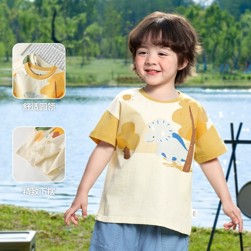 Хлопковая футболка для мальчиков, летняя детская летняя одежда, детская одежда