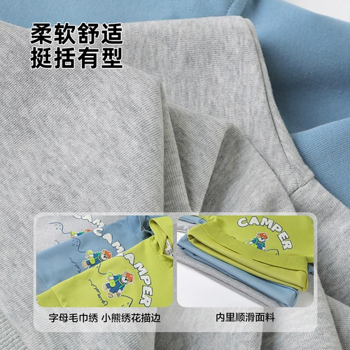 Детская весенняя осенняя толстовка с капюшоном для мальчиков, детская одежда