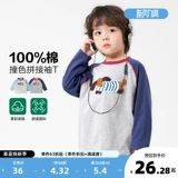 Хлопковый весенний детский базовый приятный телу осенний лонгслив для мальчиков, детская одежда, 1 лет