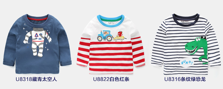 Áo thun bé trai dài tay 2019 xuân xuân mới cho trẻ em mặc áo trẻ em trẻ em 5 bé 1 tuổi 3 khí ngoại áo thun bé trai