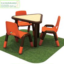 Qite Le triangle table Kindergarten early education students art learning polygon table solid wood multi-layer board