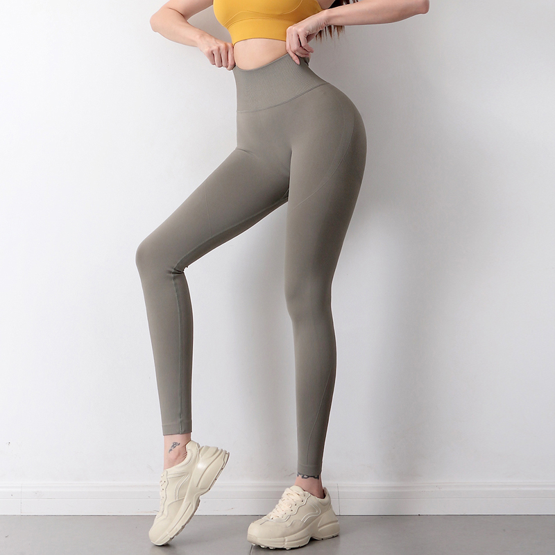 Umi Wang Peach Hip Fitness Pants Women's Tight Running Sportswear Seamless Naked No Trace Hip Lifting Yoga Pants Outerwear