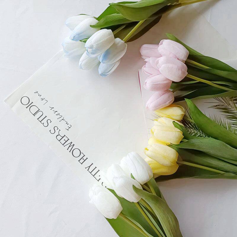 Net Red 6 Head Emulation Moisturizing Feel Tulip Tulip Cake Decoration High Quality Shooting Props Ornament Floral Design