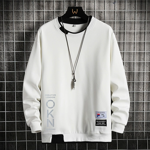 Tide, мужская толстовка, демисезонный осенний комплект, трендовый лонгслив, круглый воротник, подходит для подростков, оверсайз