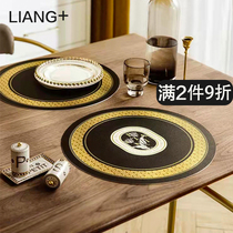 Light luxury American round placemats dish pads bowl pads coasters fabric insulation pads European-style lace table mats vase table lamp mats