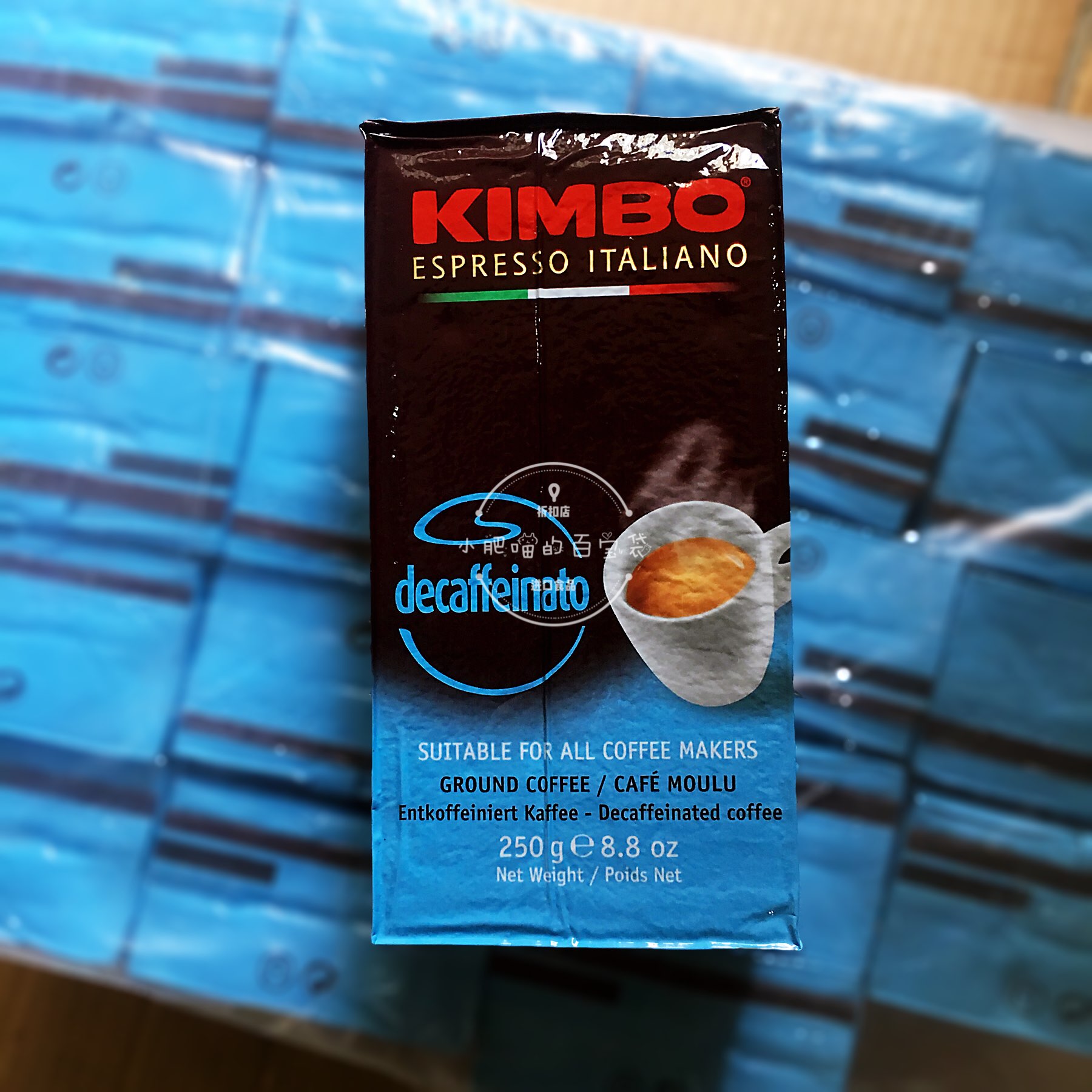 Italy import kimbo jingbao low incane coffee powder deinfection coffee powder 250 roasted Italian pure black sugar-free