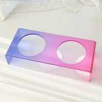 Фиолетовая густая полка с двойной мишей-розовой полкой