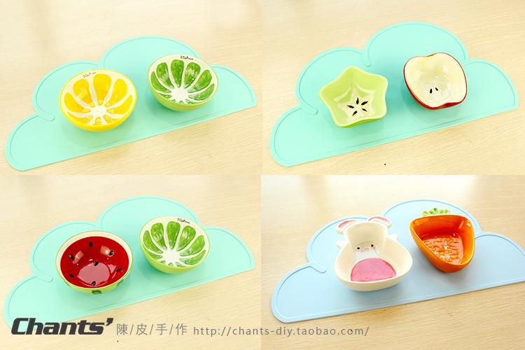 Trái cây dễ thương Pet gốm bát mèo bát con chó bát thức ăn bát gạo Teddy Bomei mèo thức ăn bát thức ăn cho chó bát nước uống bát - Cat / Dog hàng ngày Neccessities Bát đựng thức ăn cho chó