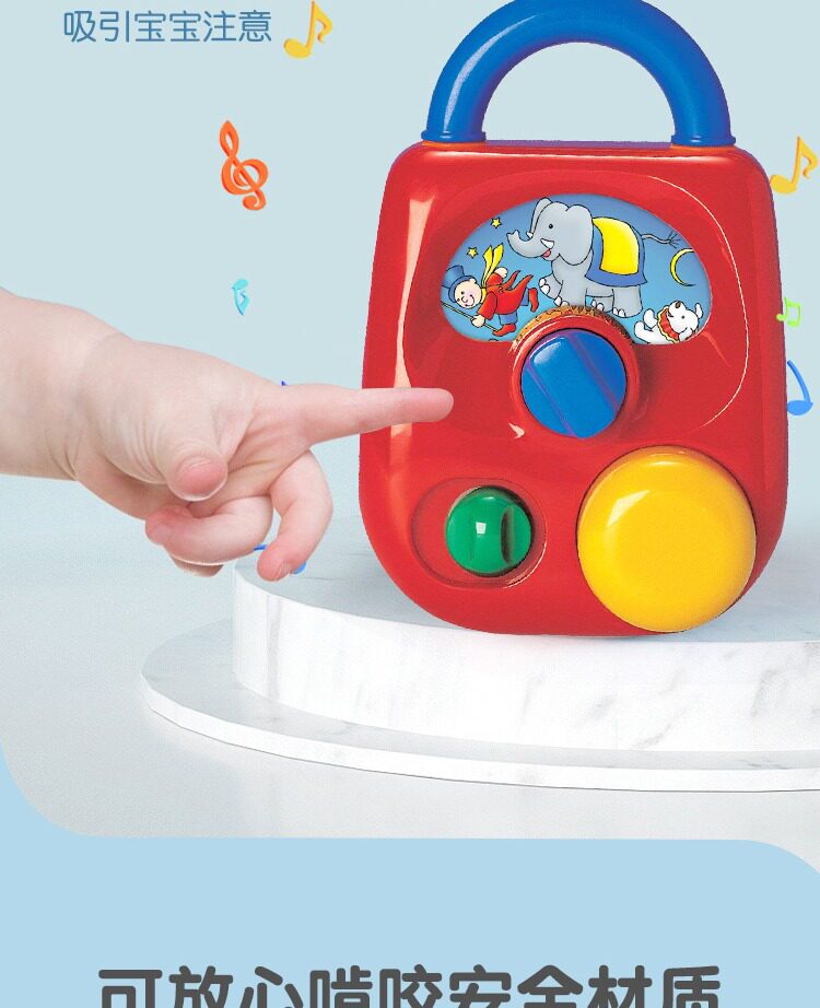 Музыкальные игрушки, шкатулки 英国tolo儿童手摇发条八音盒手提音乐盒玩具宝宝早教视听启蒙1岁3