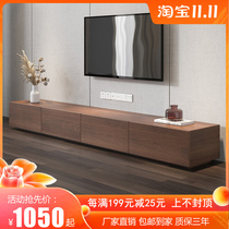 Simple modern TV cabinet small apartment Nordic minimalist coffee table TV cabinet wall cabinet combination Italian light luxury video cabinet