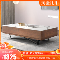 Nordic new slate coffee table TV cabinet combination modern minimalist telescopic small apartment living room light luxury video cabinet