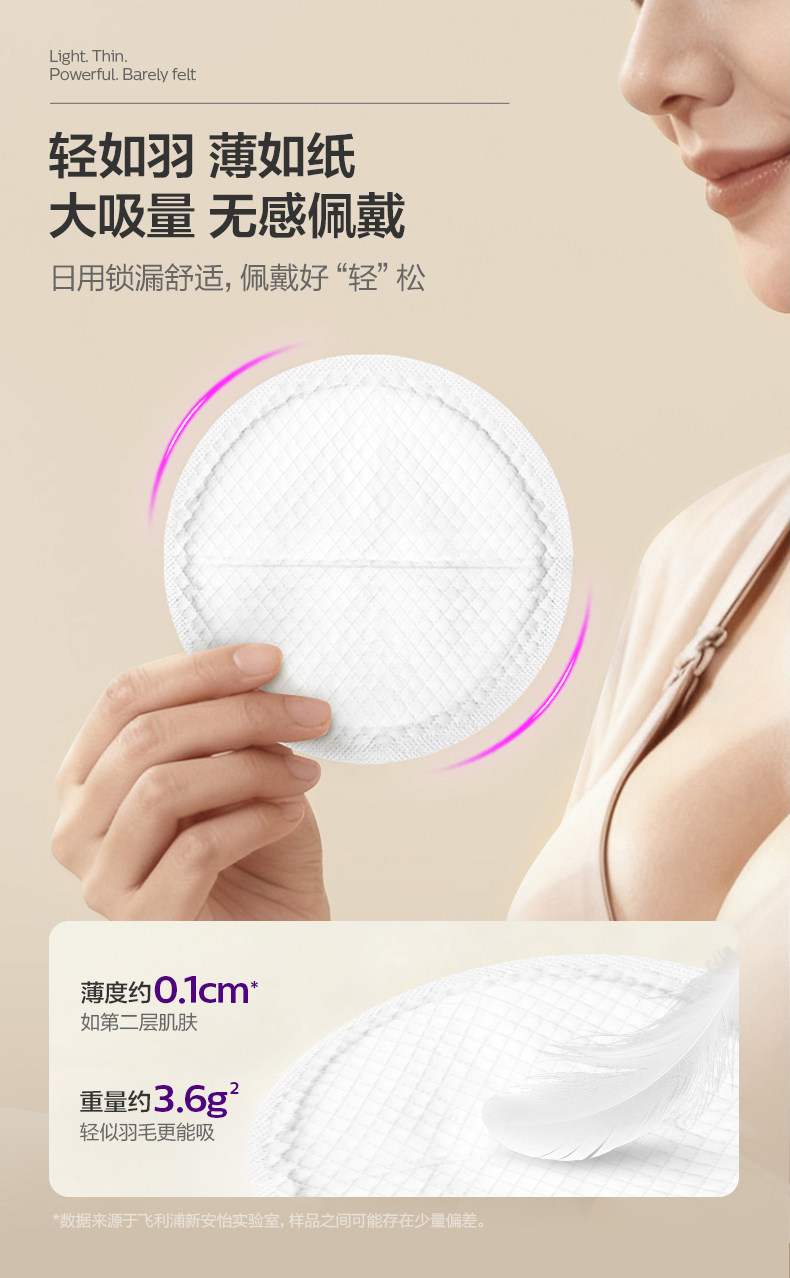 飞利浦新安怡防溢乳垫哺乳期产后一次性透气防漏奶垫乳贴2盒装 — 8