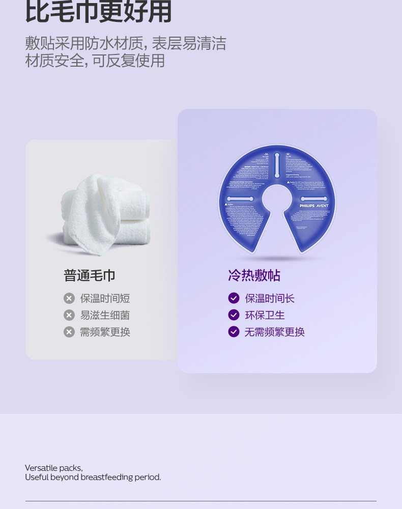 飞利浦新安怡乳房冷热敷垫哺乳开奶舒胀舒缓胸部涨奶通奶疏通乳贴 — 16