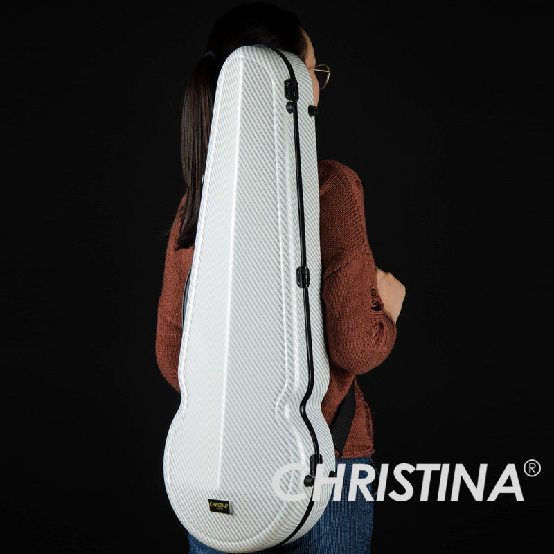 Violin Case VC01 Ultra Light Portable Moistureproof White Striped Case