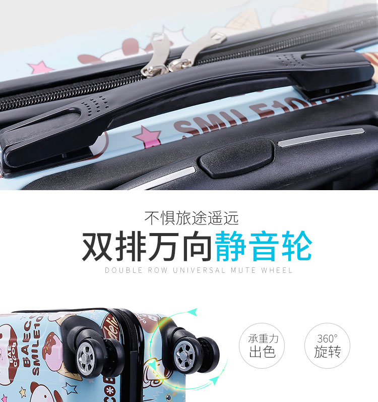 Tủ đựng đồ mini 18 inch 16 vali nhỏ nữ phổ quát xe đẩy trường hợp 17 vali phiên bản tiếng Hàn của hộp khóa nhỏ - Va li vali 24 inch