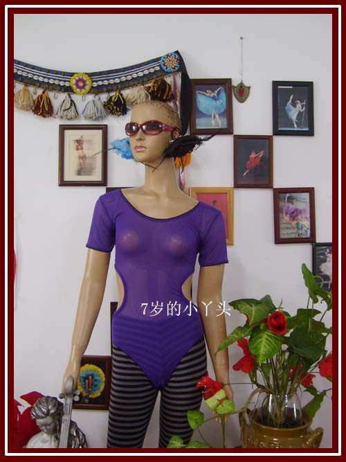 Belly dance brand design hot pin 2019 Taiwan water sand recessed side short sleeve one-piece suit CQ79 -Taobao