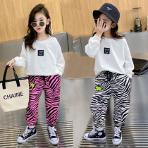 Spring and Autumn New Zebra Girl Long Sleeve Kids Young Baby Trendy Trendy T-shirt