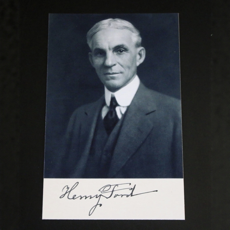 Henry Ford's Autographed Photo with Certificate