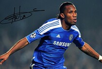 #切尔西 Didier Drogba Signature Photo Didier Yves Drogba #1