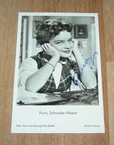 Romei SCHNEIDER ROMY SCHNEIDER autographed postcard