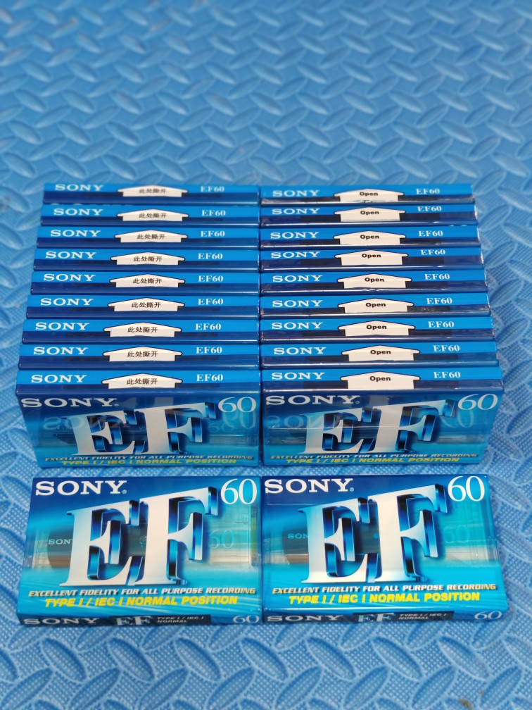 SONY Sony EF60 thin rounded corner box brand new undetached recording blank tape card with collection nostalgia-Taobao