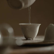 Jingdezhen handmade monochrome grass gray glaze porcelain three-legged Kungfu tea cup tea cup personal cup and small tea cup