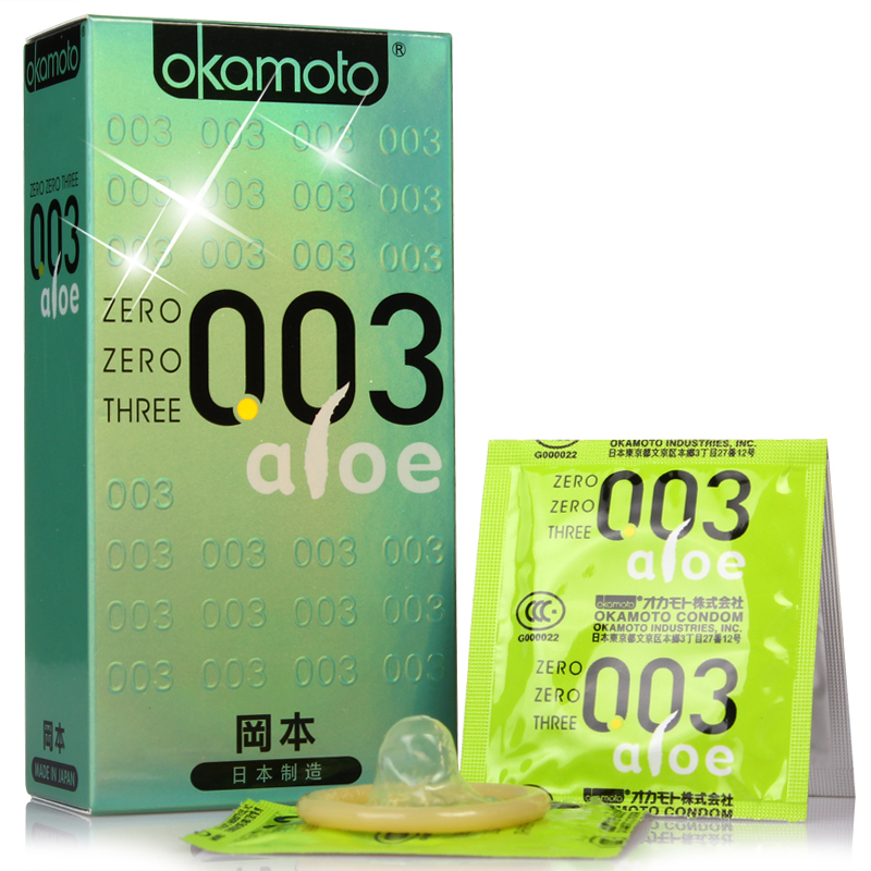 冈本003避孕套  0.03芦荟超薄情趣型安全套进口成人计生性用品byt