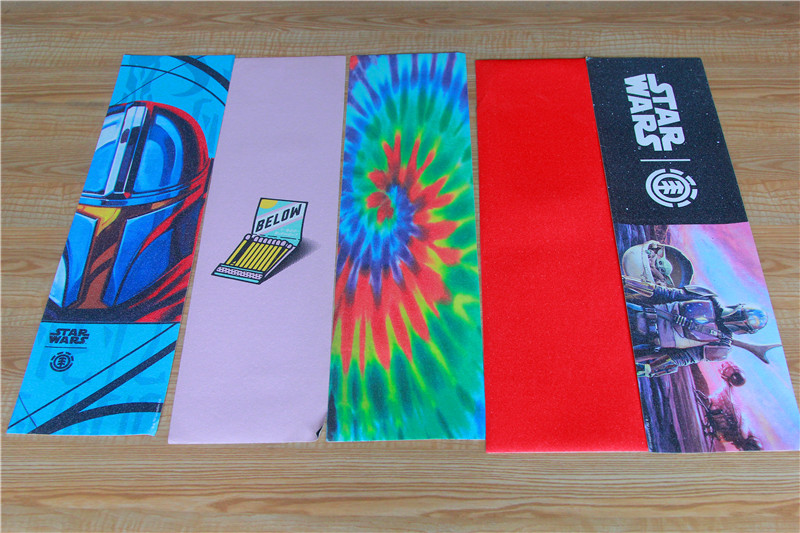 Domestic skateboard sandpaper Color anti-slip stickers The frosted part is a pattern customized by others