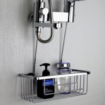All copper shower rack bathroom non-perforated net basket bath rack shower room shower room shower storage hanging basket