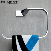 Solid all copper towel ring light luxury wind round towel rack Net red bath towel rack hanging ring wipe hand towel hanging ring