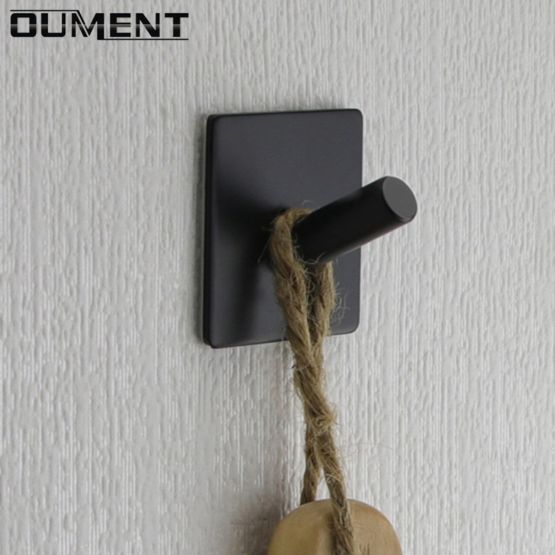 Punch-free minimalist bath towels Hook Single Bathroom Toilet Wall Door Rear Hook Stainless Steel Towel Clothing Hook